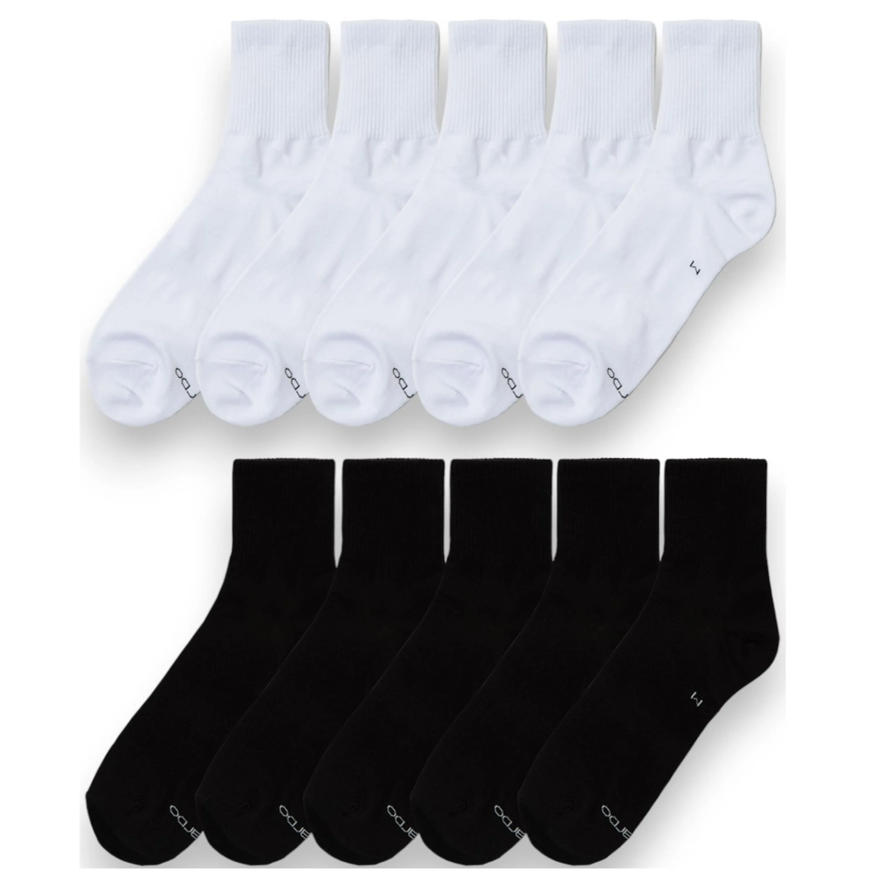 EDUARDO 10 Pair Men and Women Ankle Socks Casual Cotton Classic Crew Socks Multipack