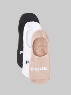 FCUK 3 Pack Invisible Socks