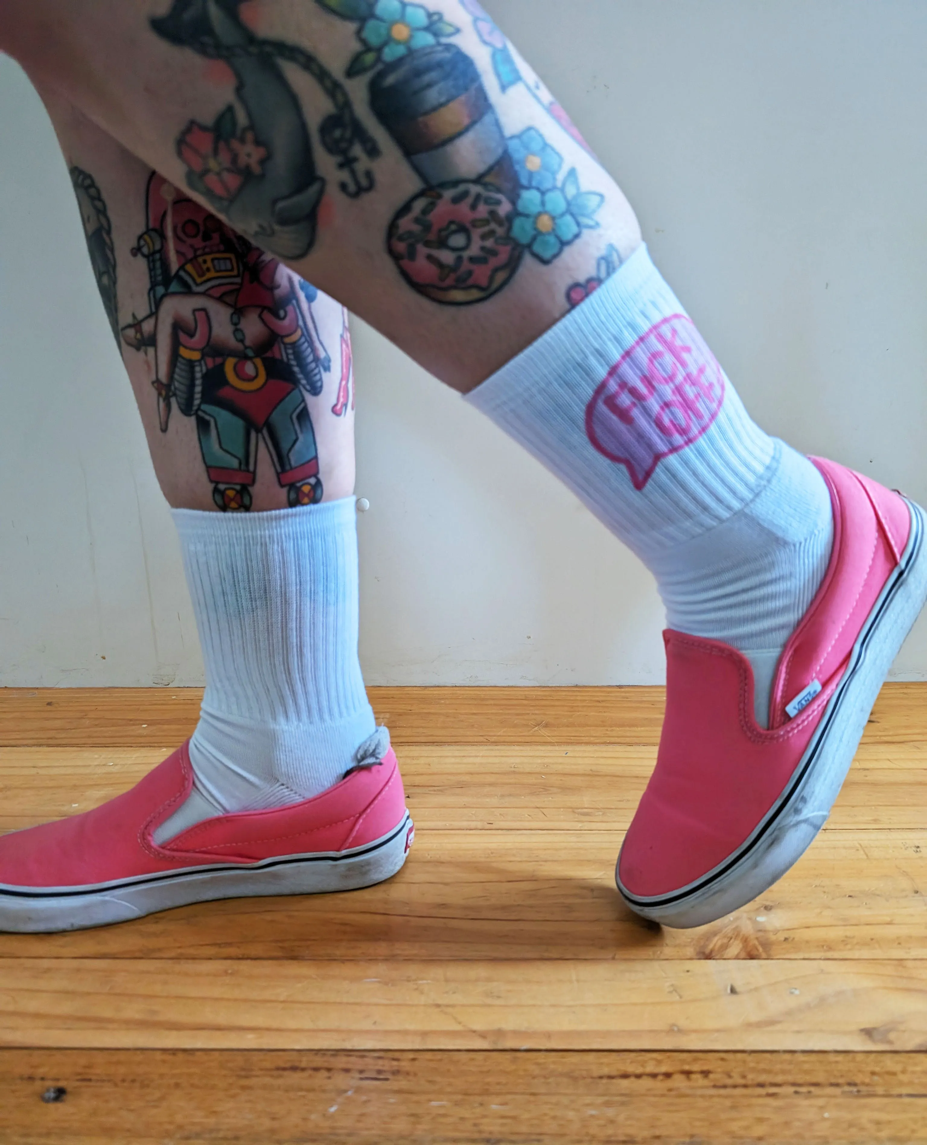 Fuck off -  Speech Bubble Socks