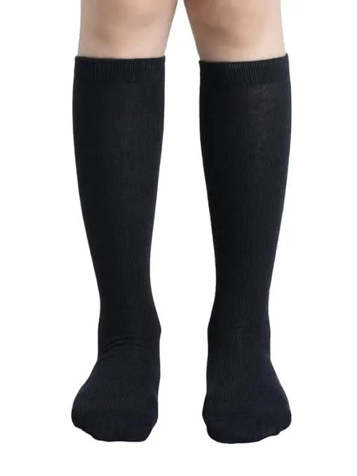 Girls Cotton Rich Knee High School Socks - Comfort Fit for Uniform, Party Wear, & Back to School