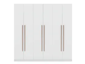 Gramercy Modern Freestanding Wardrobe Armoire Closet in White