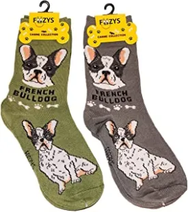 Green French Bulldog Socks