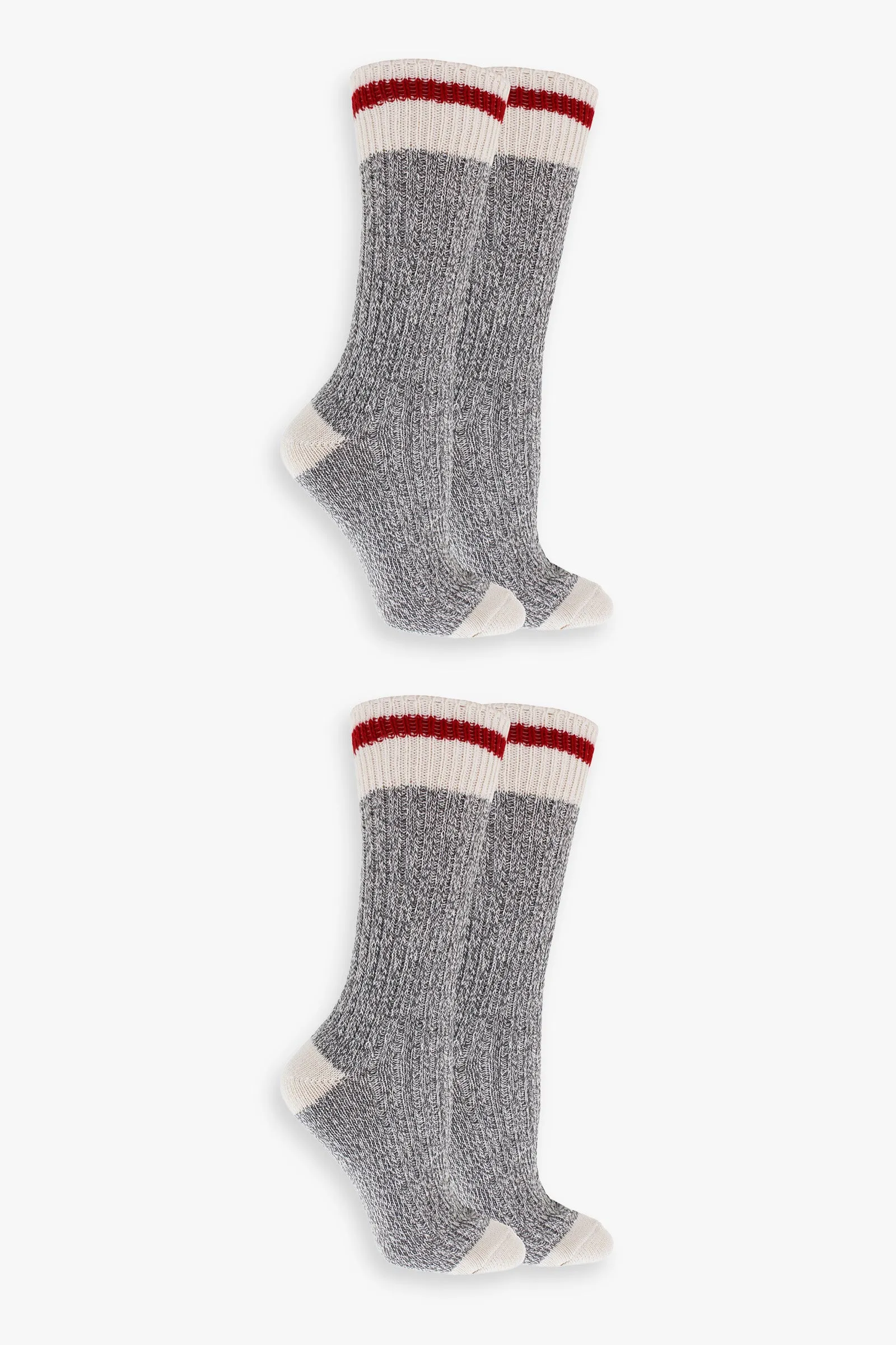 Grey Ladies Multipack Boot Socks