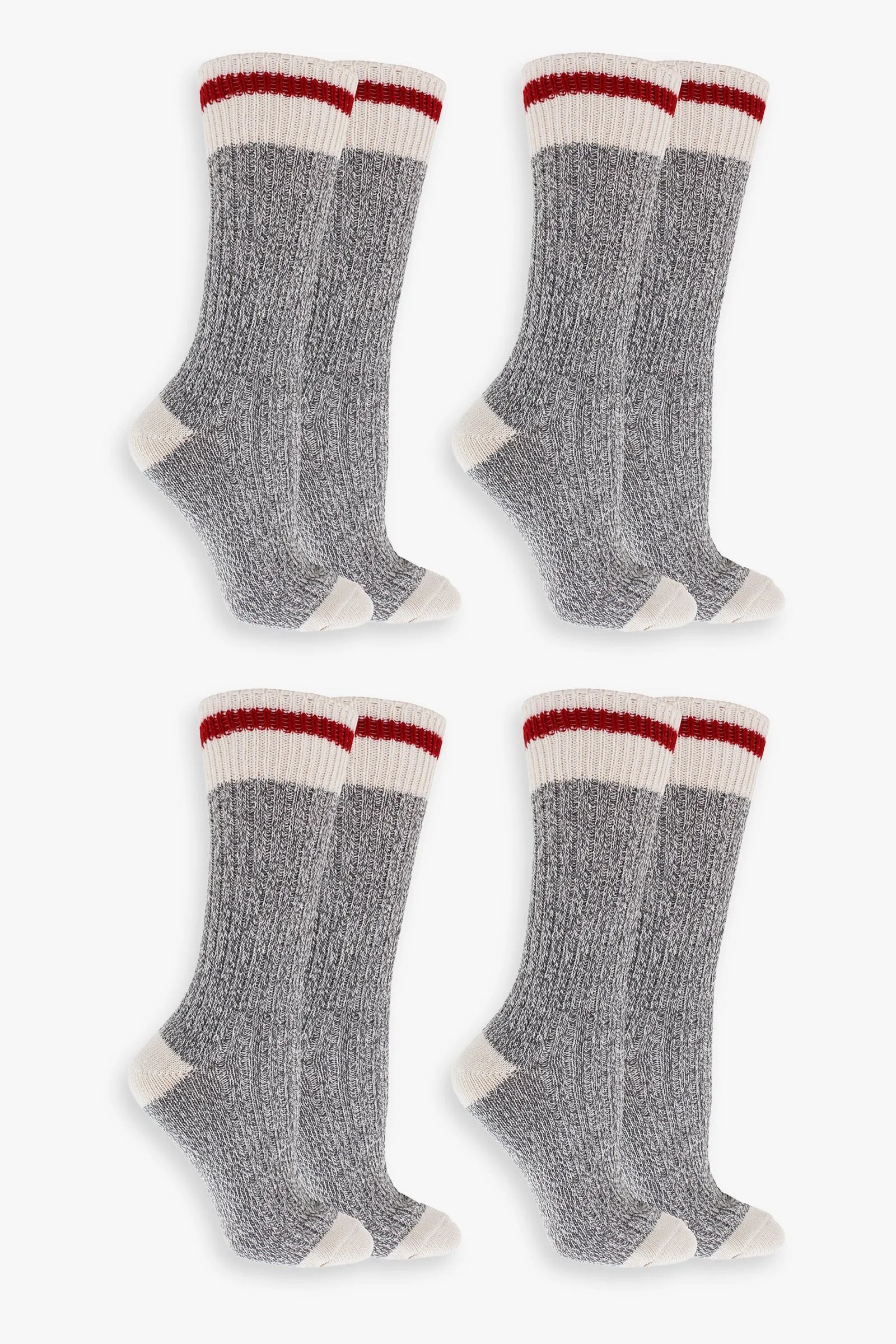 Grey Ladies Multipack Boot Socks