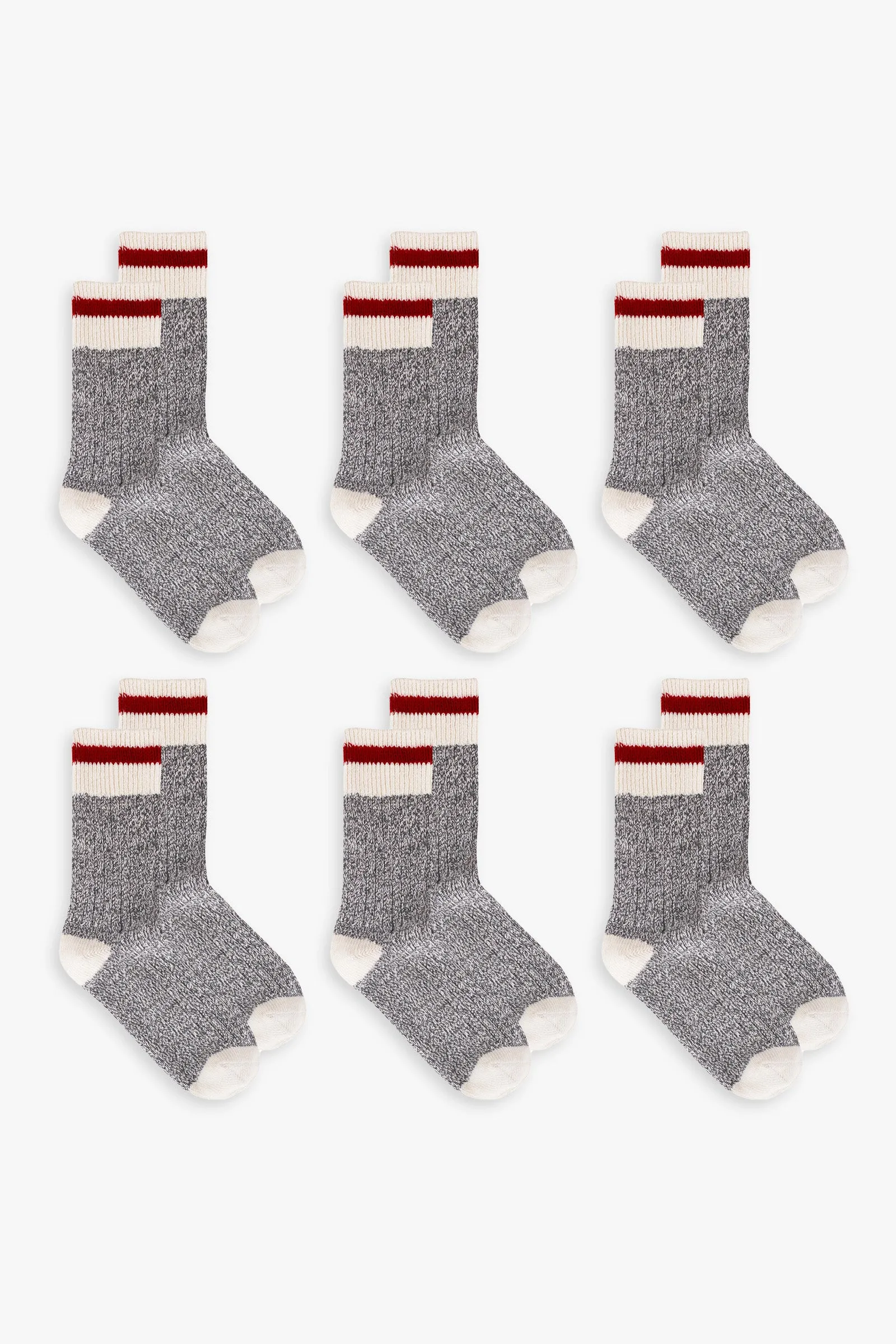 Grey Ladies Multipack Boot Socks