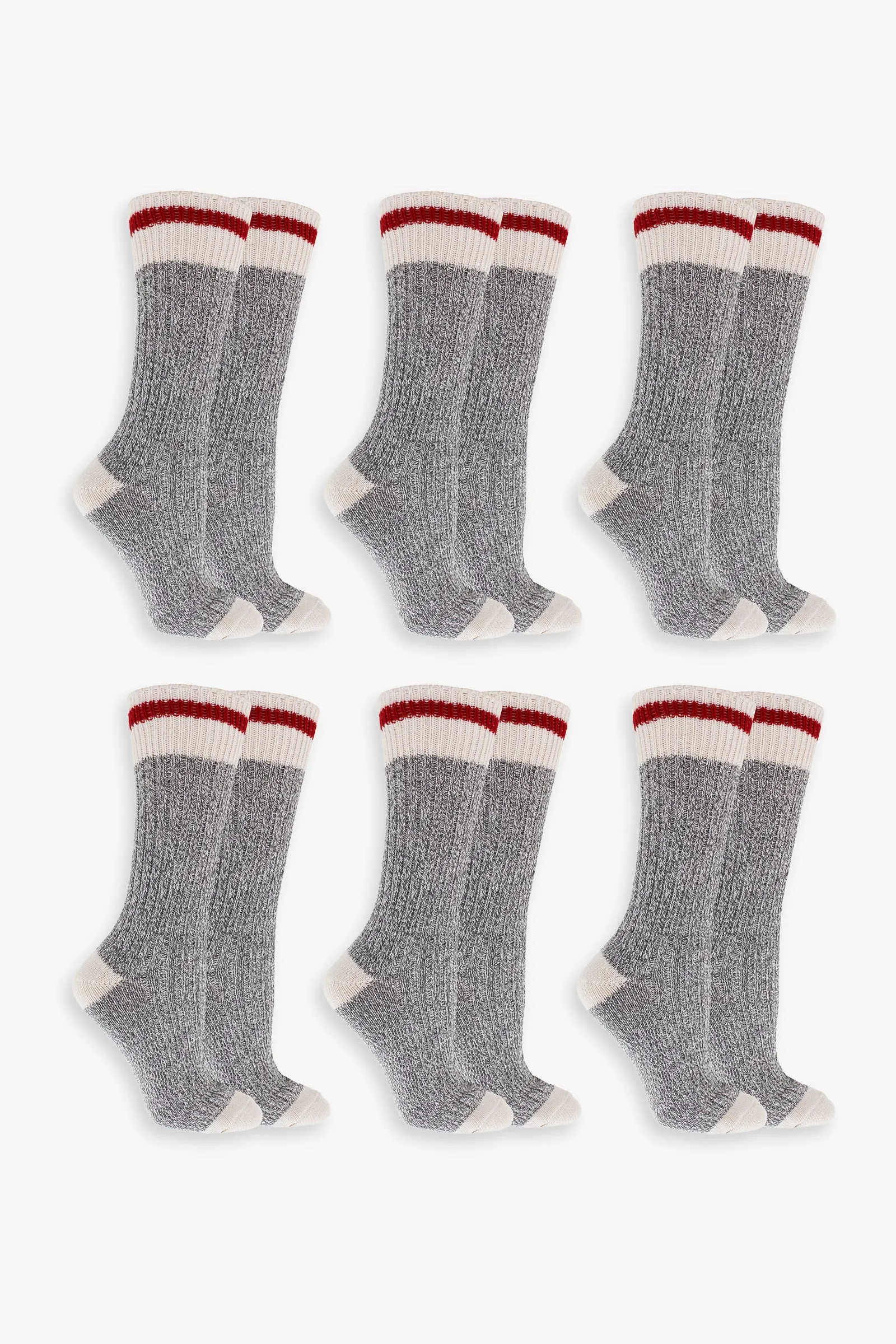 Grey Ladies Multipack Boot Socks