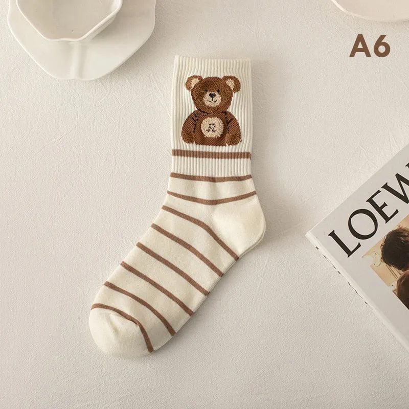 Harajuku Teddy Bear Socks