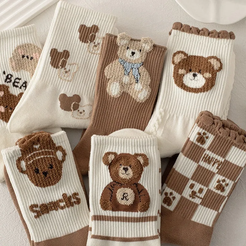 Harajuku Teddy Bear Socks