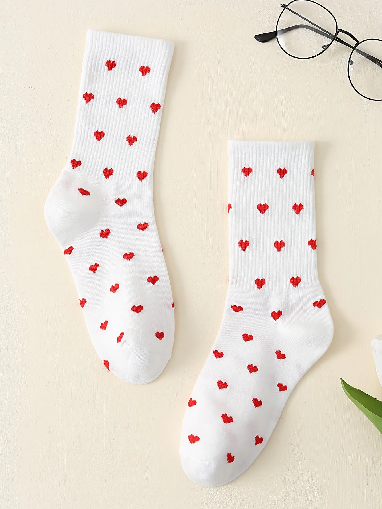 Hearts Crew Socks for Women Fun Socks Funky Socks Novelty Socks