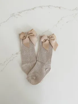 Hollow Out Socks - Caramel