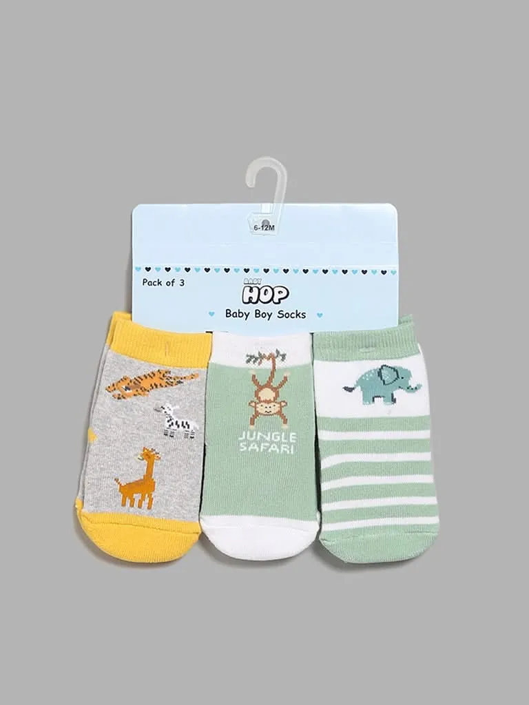 HOP Baby Multicolour Assorted Socks - Pair of 3