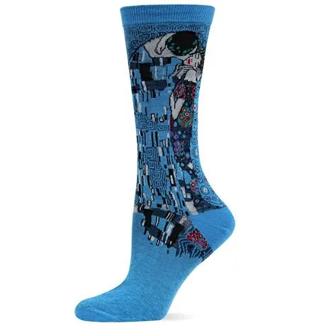 Hotsox Women’s Klimt’s The Kiss Socks-Washed Blue