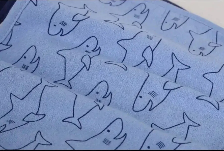 Hudson Baby Bib & Socks - Set of 5 (Hungry Shark)