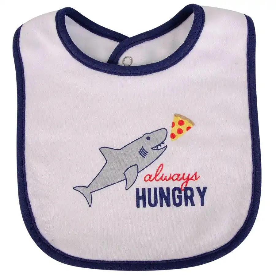 Hudson Baby Bib & Socks - Set of 5 (Hungry Shark)