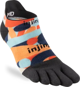 Injinji Ultra Run Light Weight Mens No Show Aster (Artist Designed SS24)