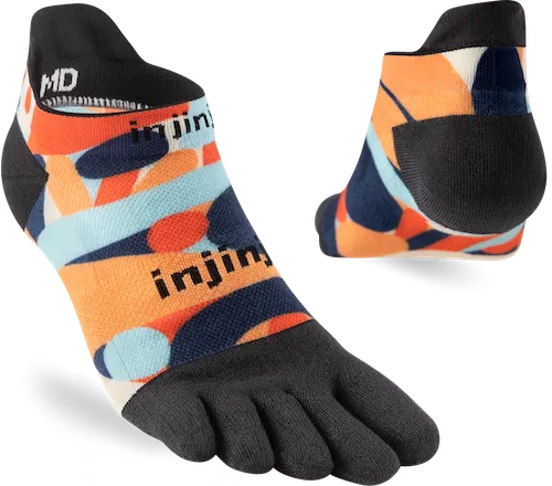 Injinji Ultra Run Light Weight Mens No Show Aster (Artist Designed SS24)