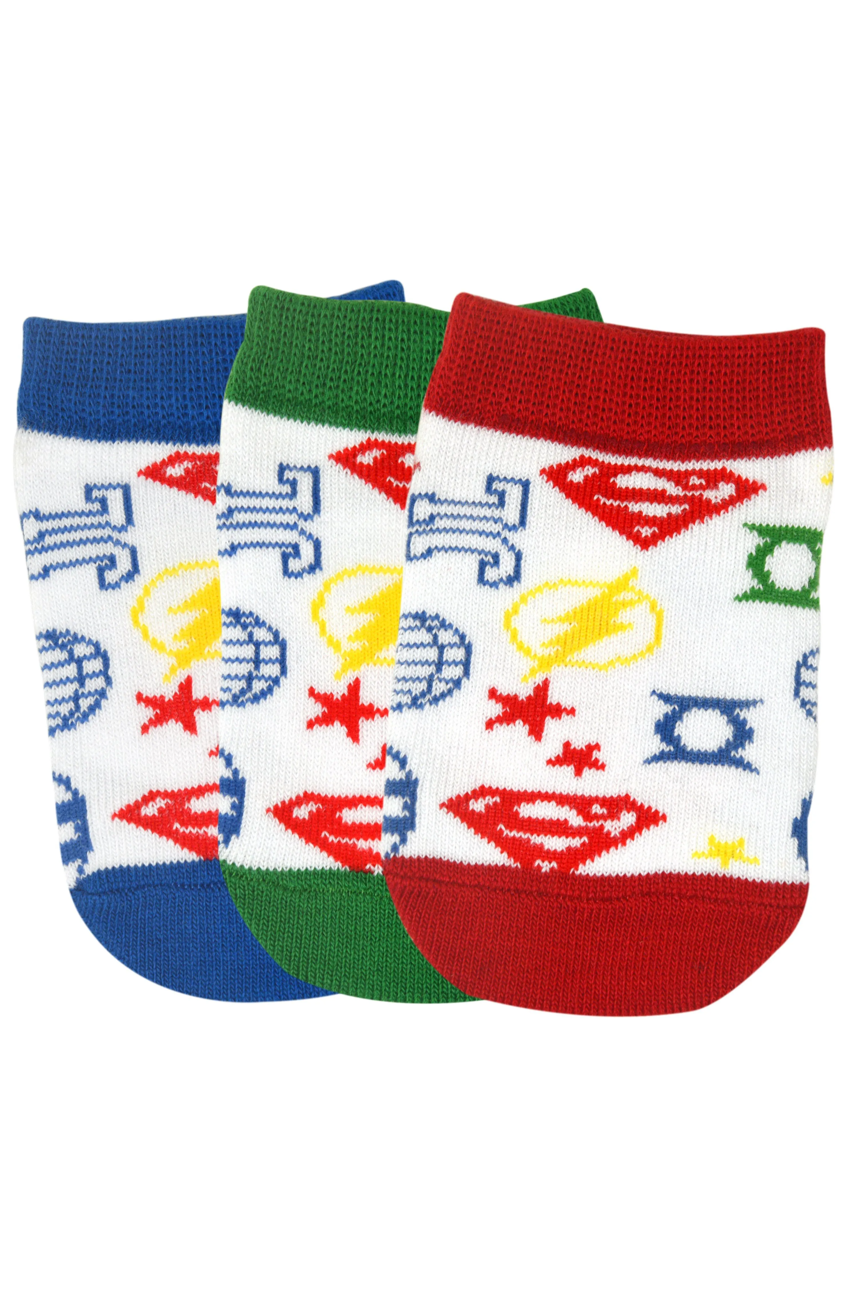 Justice League By Balenzia Low Cut Socks For Kids (Pack Of 3 Pairs/1U)(4-6 YEARS)