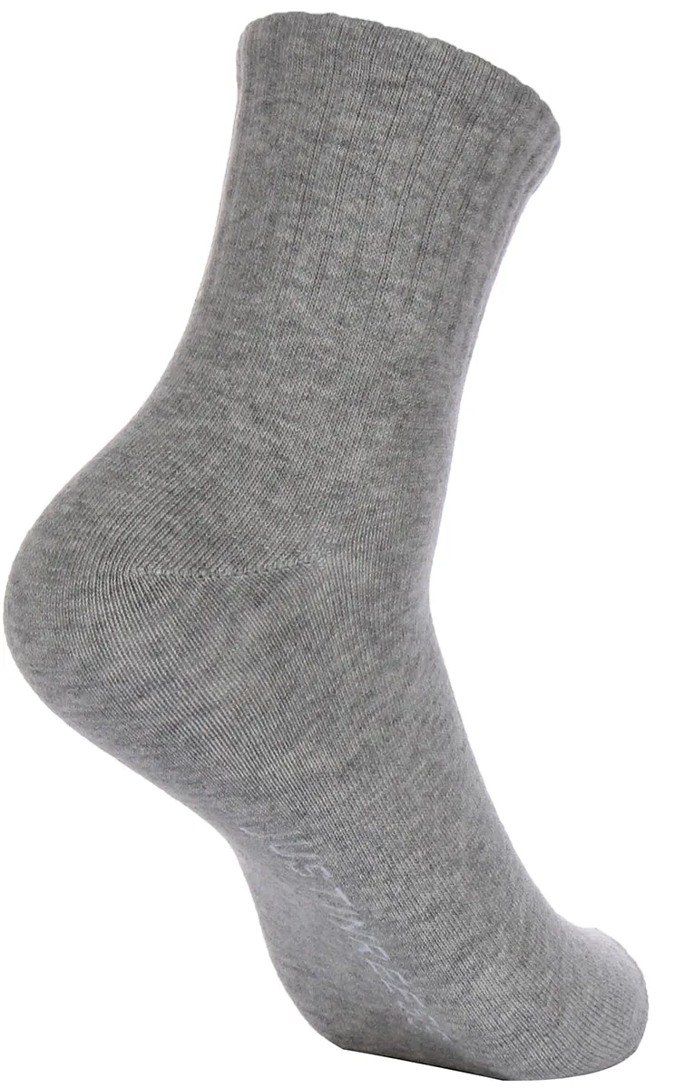 Justinreess England 2 Pairs Crew Socks In Grey