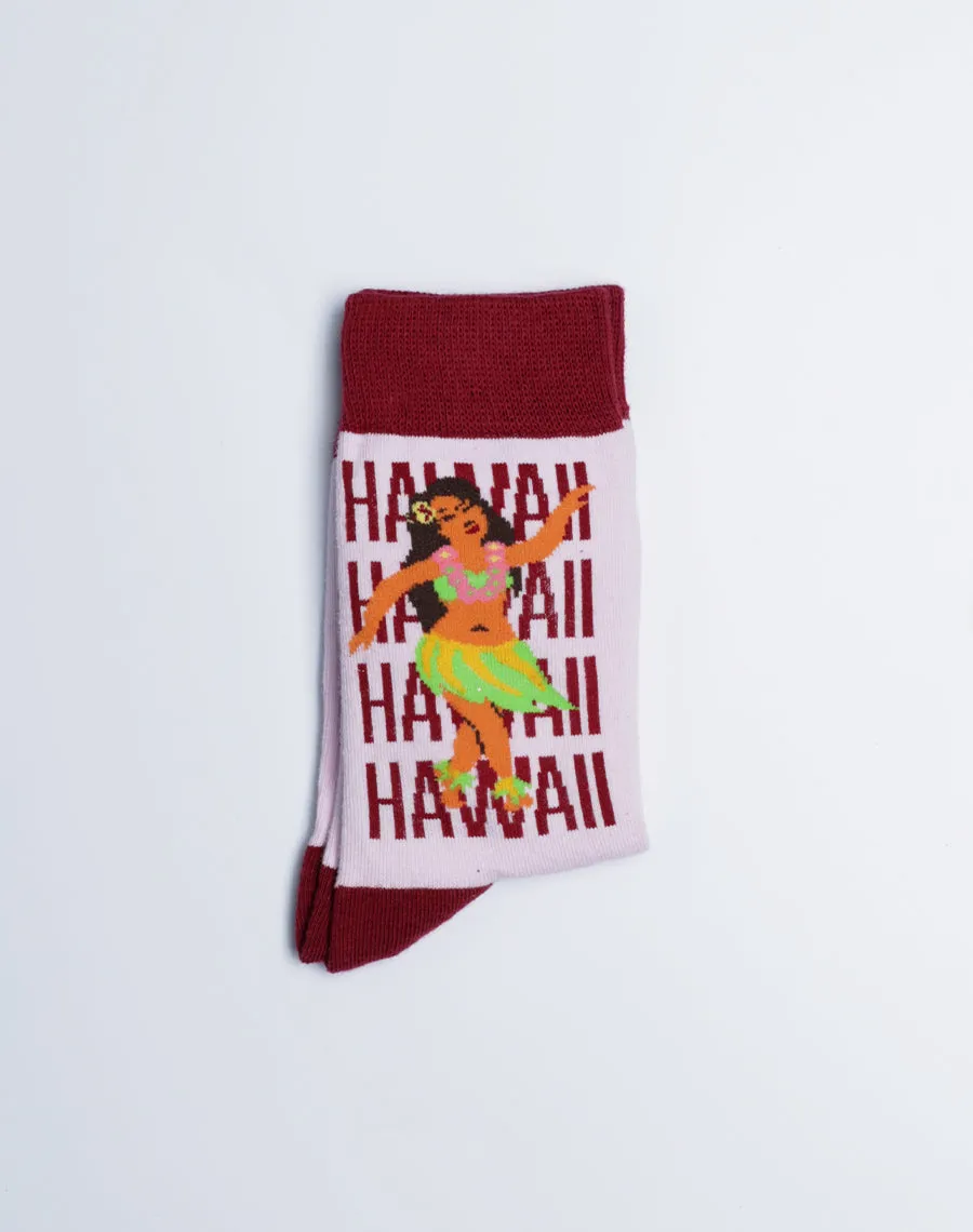 Kids Hawaii Hula Tropical Crew Socks