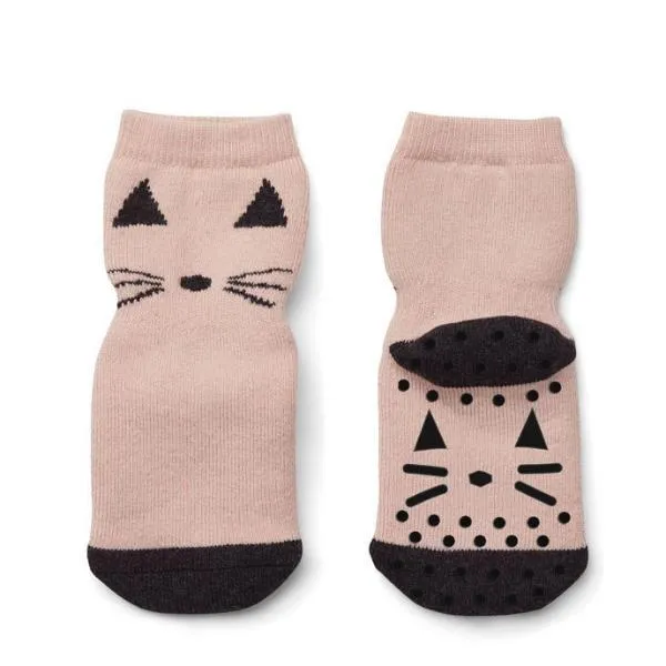 Liewood Nellie / Anti Slip Socks - Cat Rose (2 Pack)