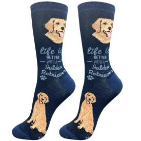 Life Is Better With A Golden Retriever Dog Socks