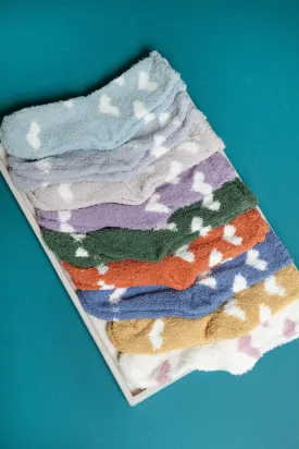 LOVE-ly Fuzzy Socks- 3 Colors!