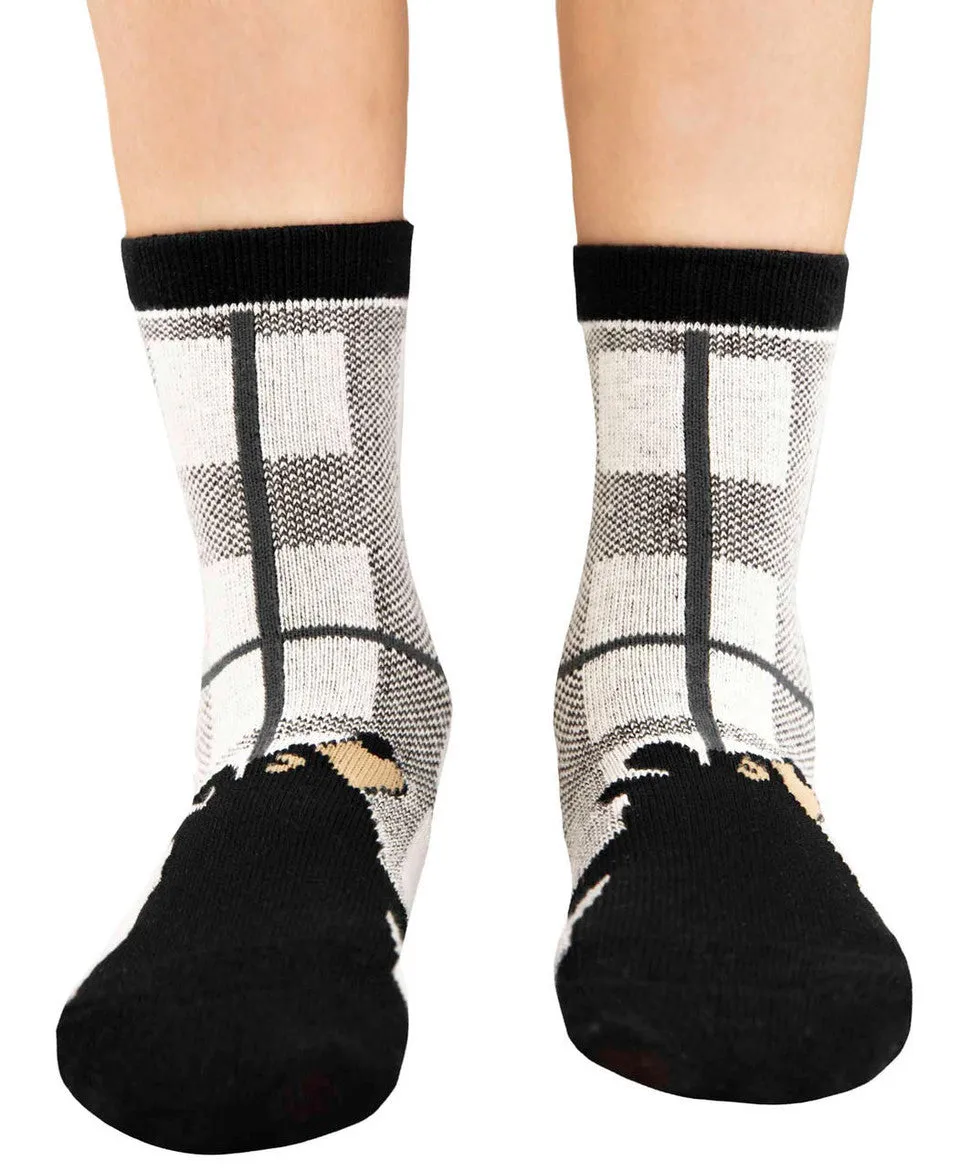 Medium Grey Bear Hug Kids Socks