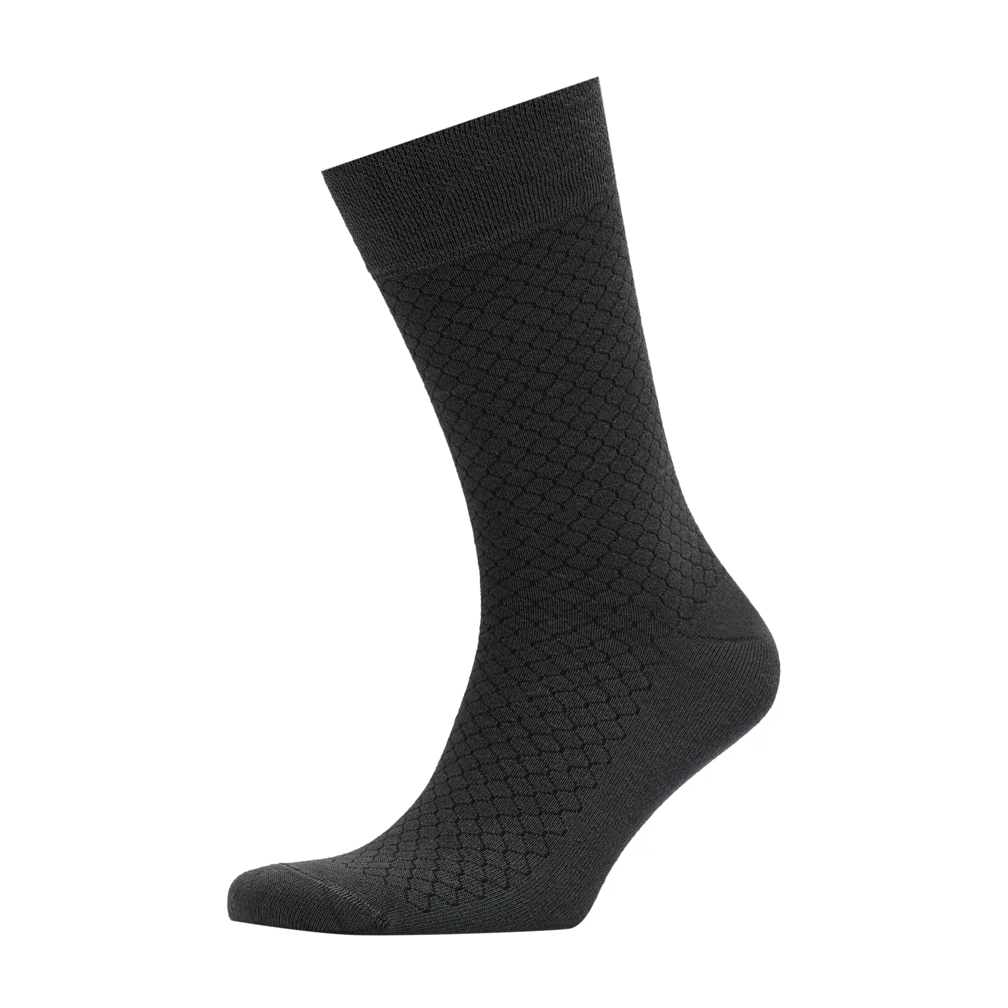 Men's Bamboo Dress Socks • Honeycomb Pack of 1/3/5 Pairs • Dark Grey