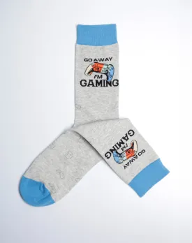 Men's Go Away I'm Gaming Controller Crew Socks