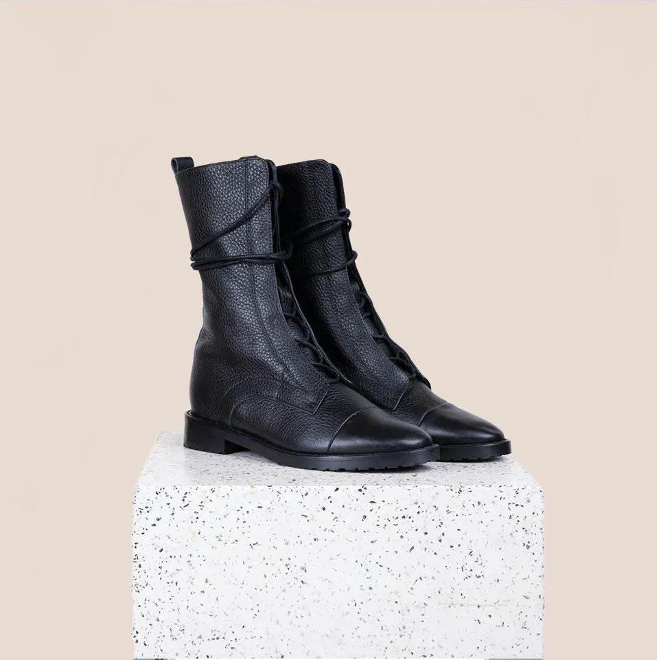 Milano Pebbled - Black Leather