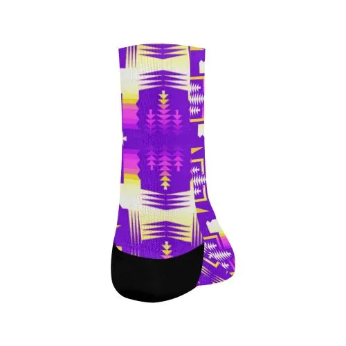 Moon Shadow Sunset Sage Crew Socks