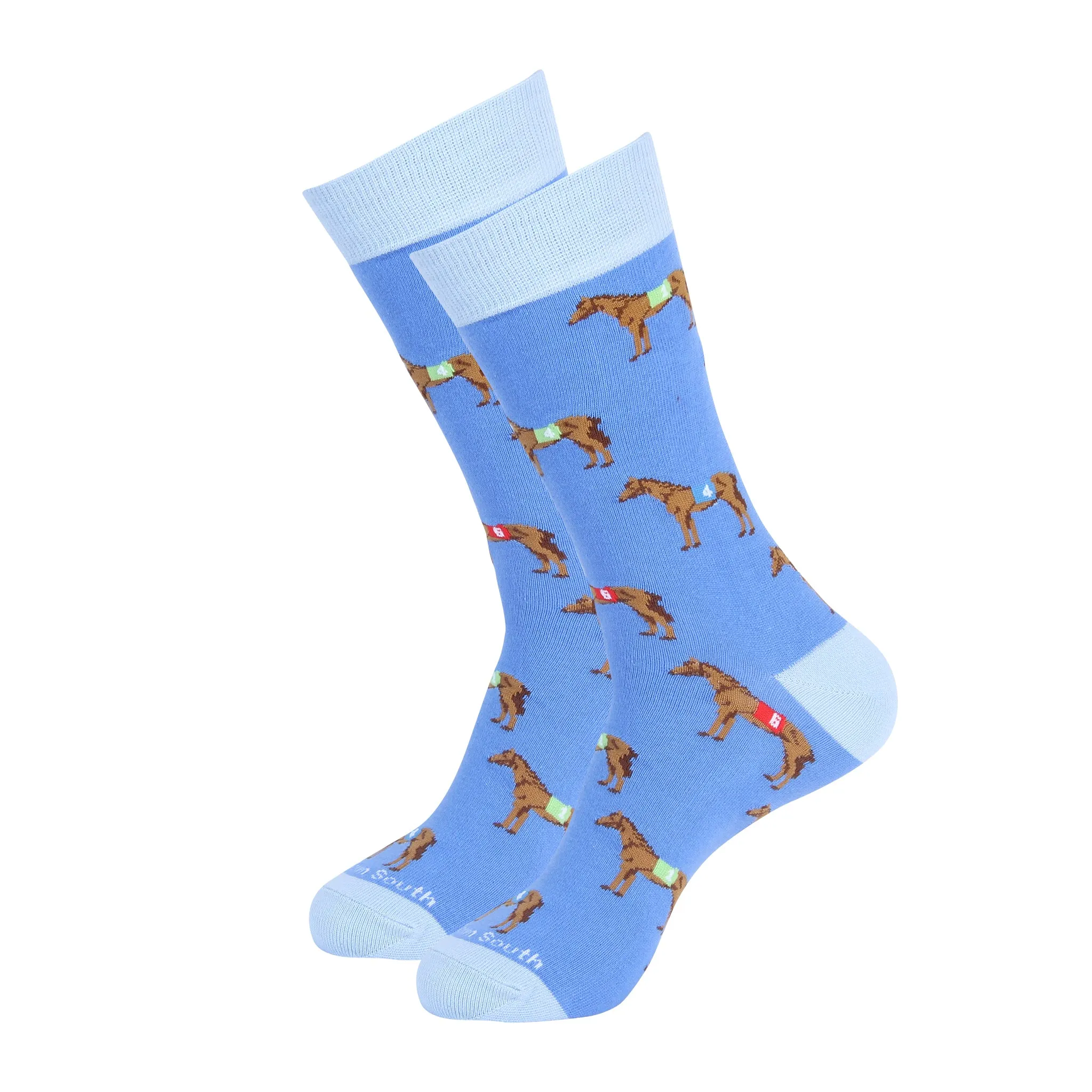 Multi Color Numbered Horses Socks