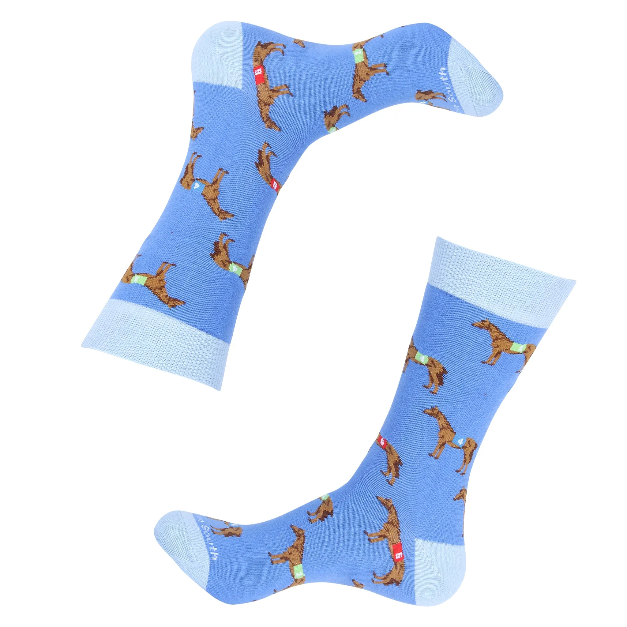 Multi Color Numbered Horses Socks