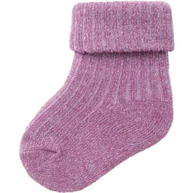 Name It Mauve Orchid Nobba Glitter Socks