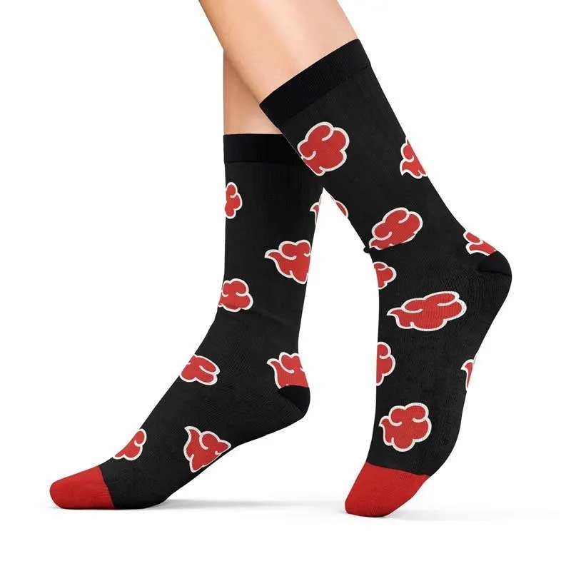 Naruto Socks With Akatsuki Cloud Pattern