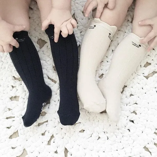 Nero Knee Socks (Navy/Ivory/Pink)