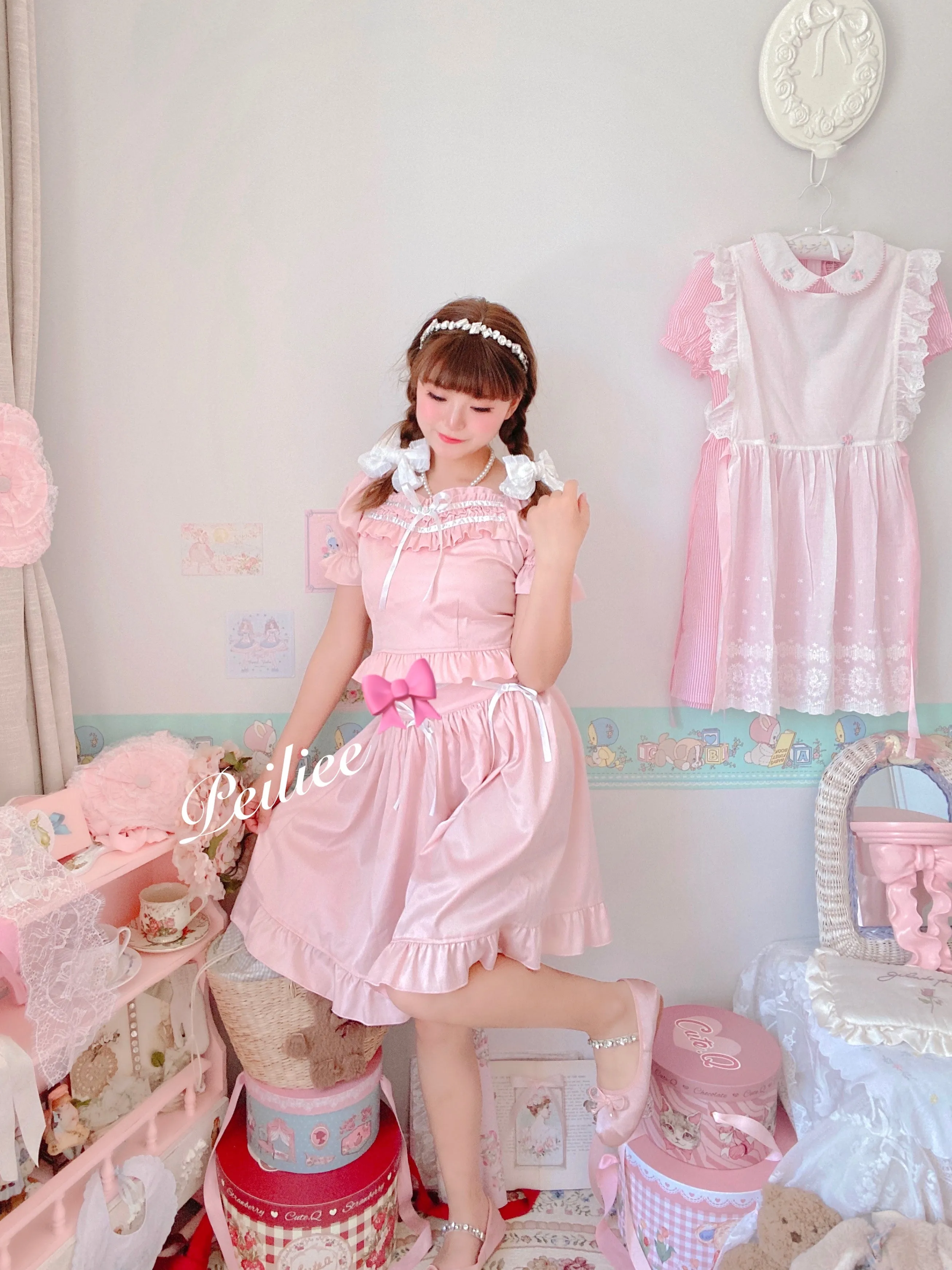 [Peiliee Design 5 years anniversary] Sakura Soft Satin Dress Set