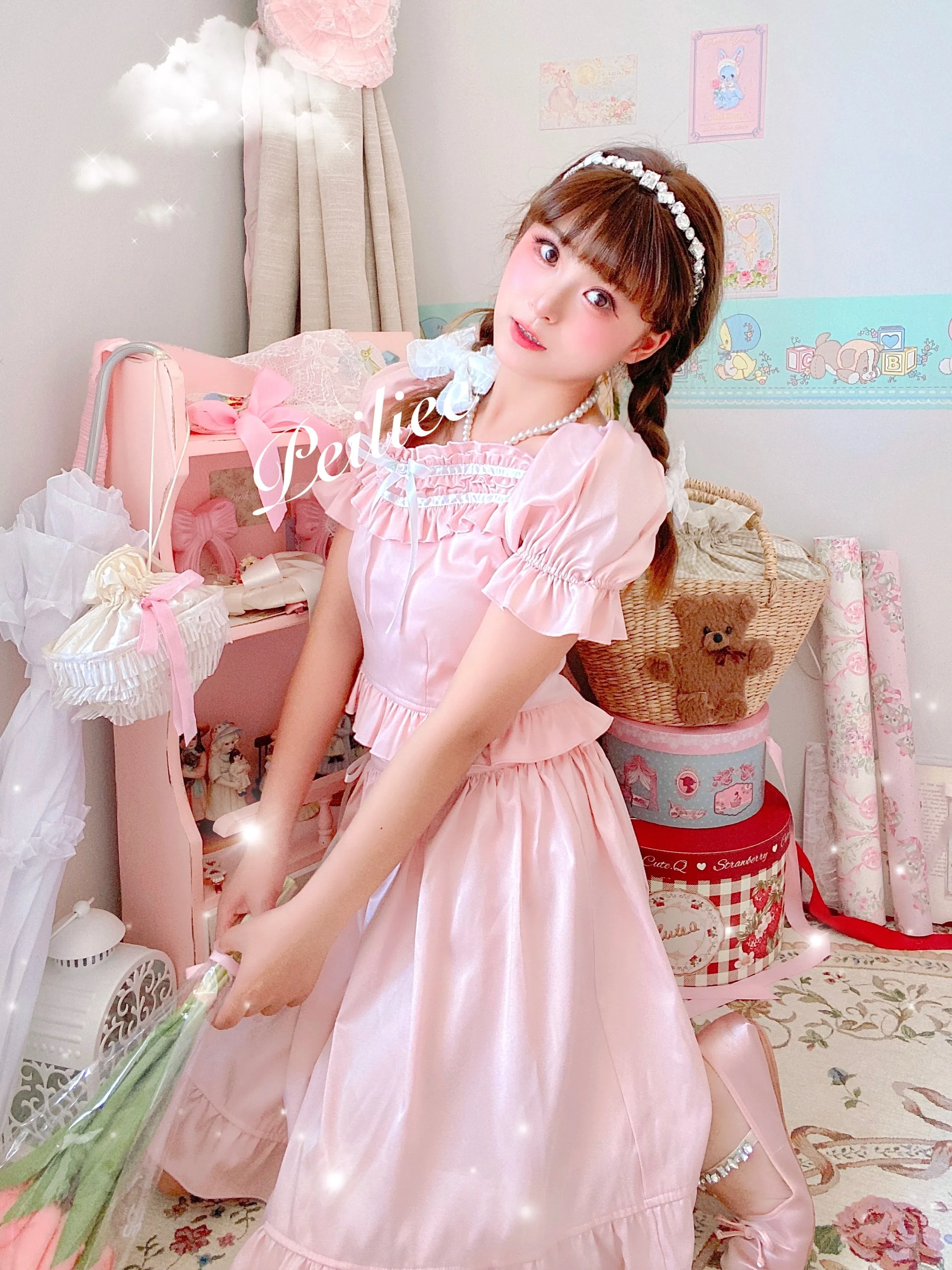 [Peiliee Design 5 years anniversary] Sakura Soft Satin Dress Set