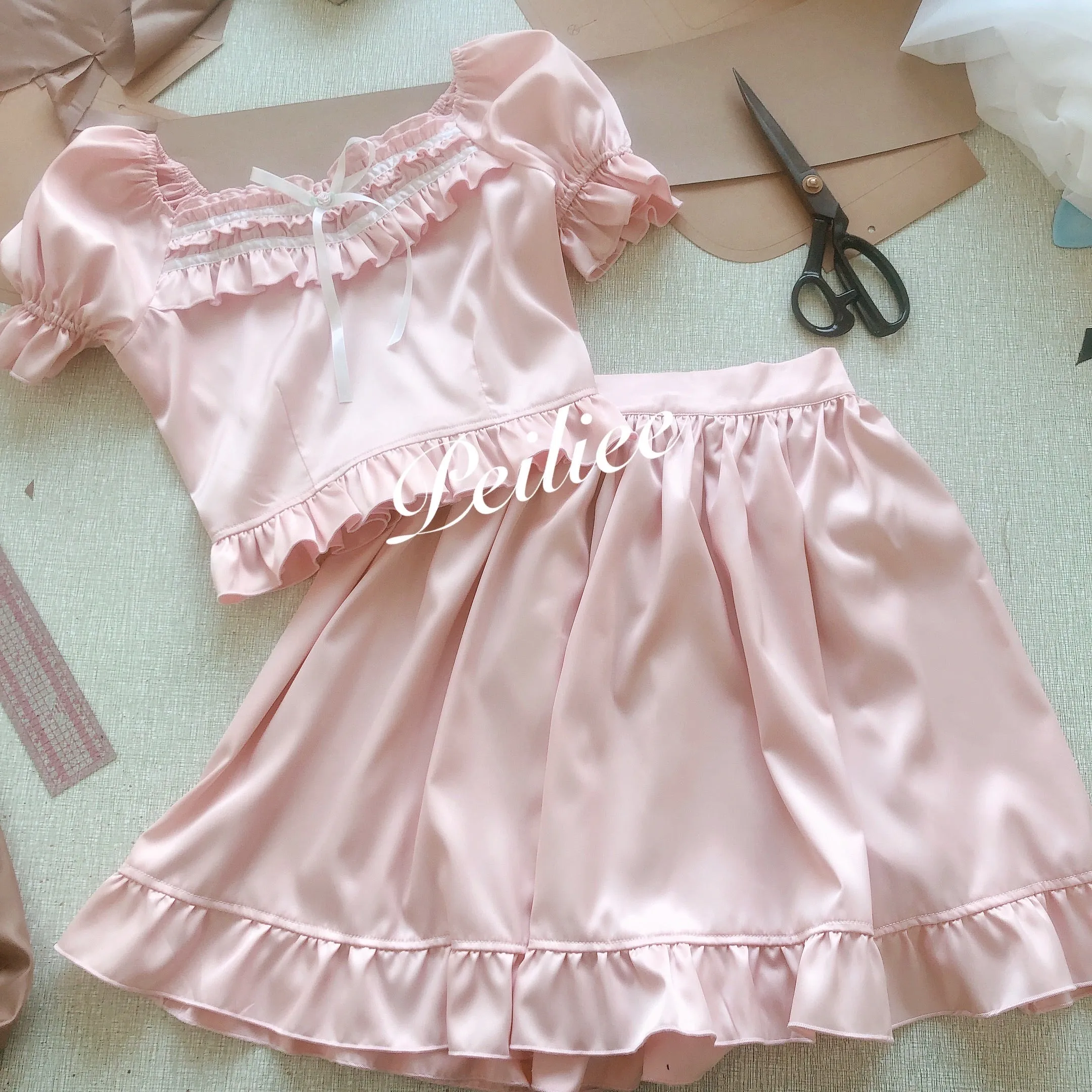 [Peiliee Design 5 years anniversary] Sakura Soft Satin Dress Set