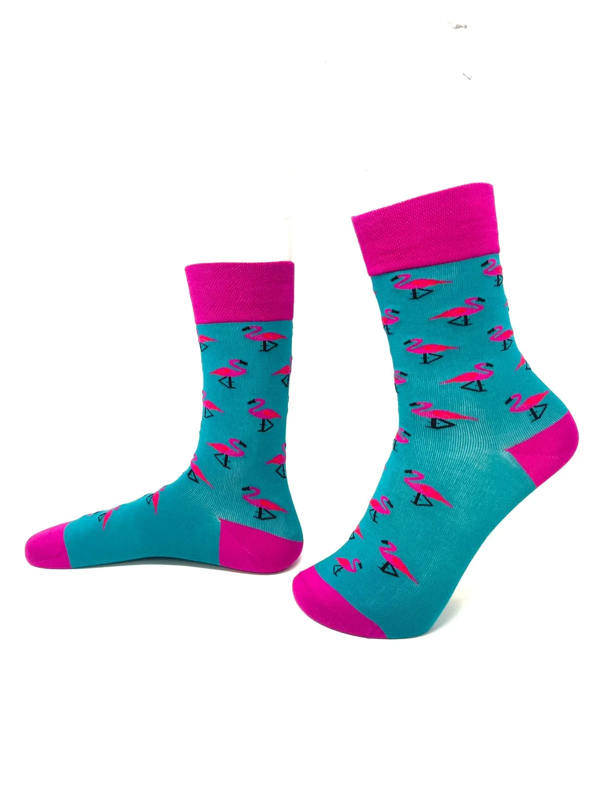 Pink Flamingo Bamboo Crew Socks