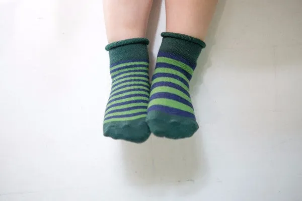 Pippi Ankle Socks (Green/Mint/Purple)