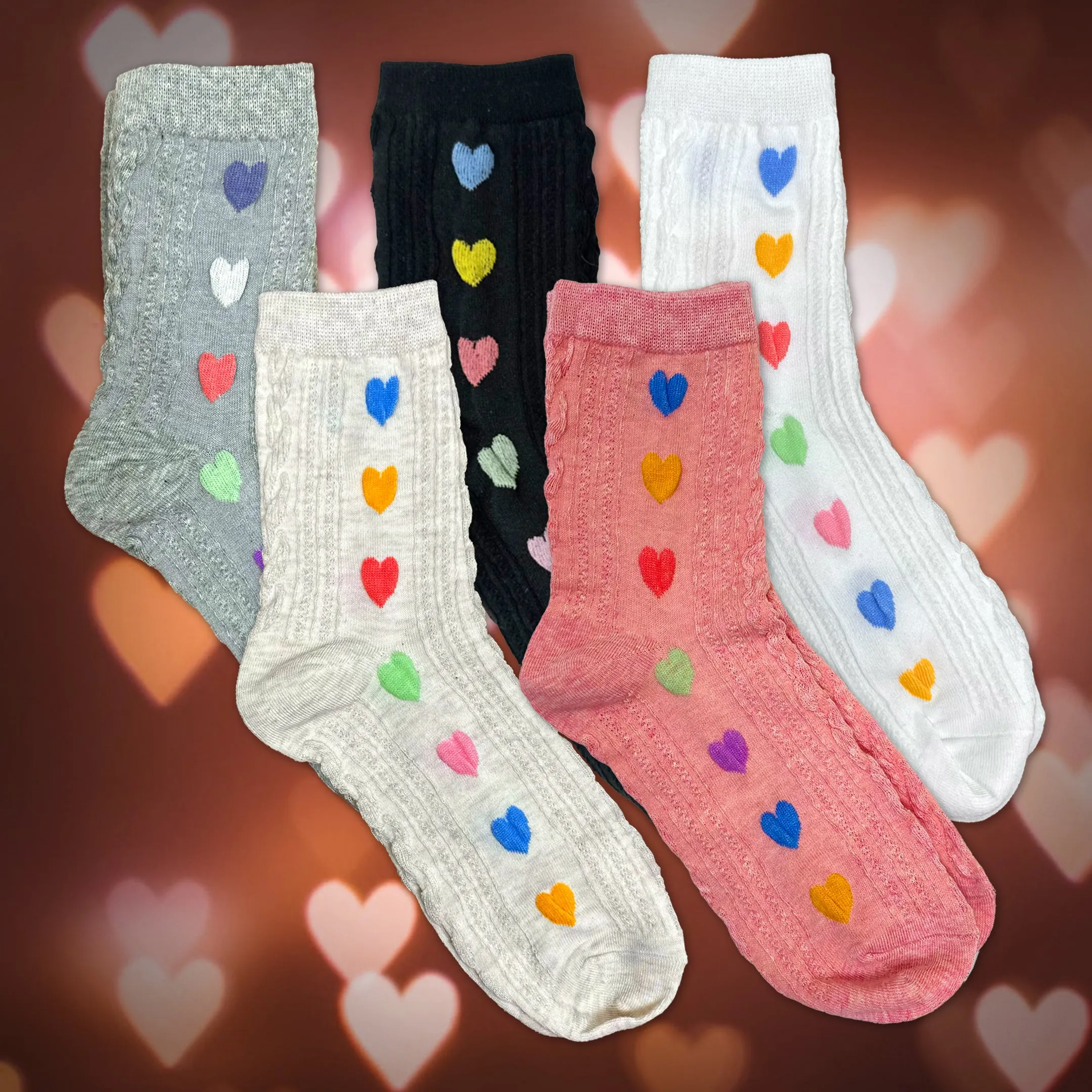 Playful Heart Socks – Cozy, Colorful Valentine’s Day Gift for All Ages