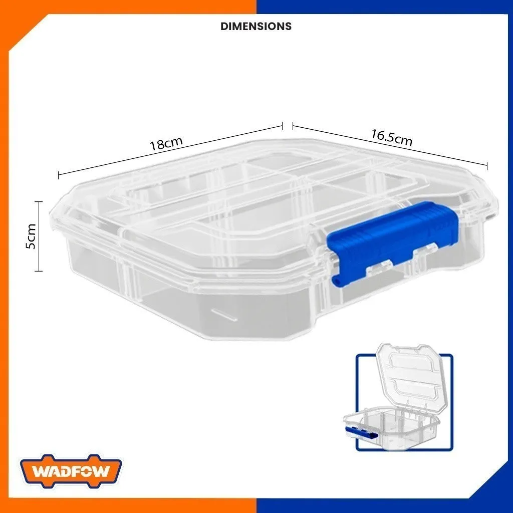 Polypropylene plastic Material Transparent 6-compartments for smaller components WTB8341