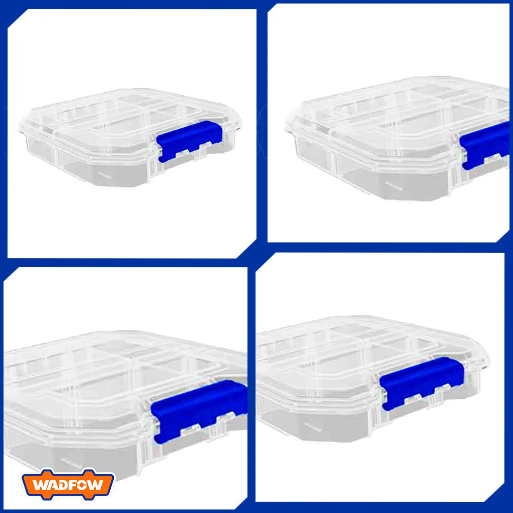 Polypropylene plastic Material Transparent 6-compartments for smaller components WTB8341