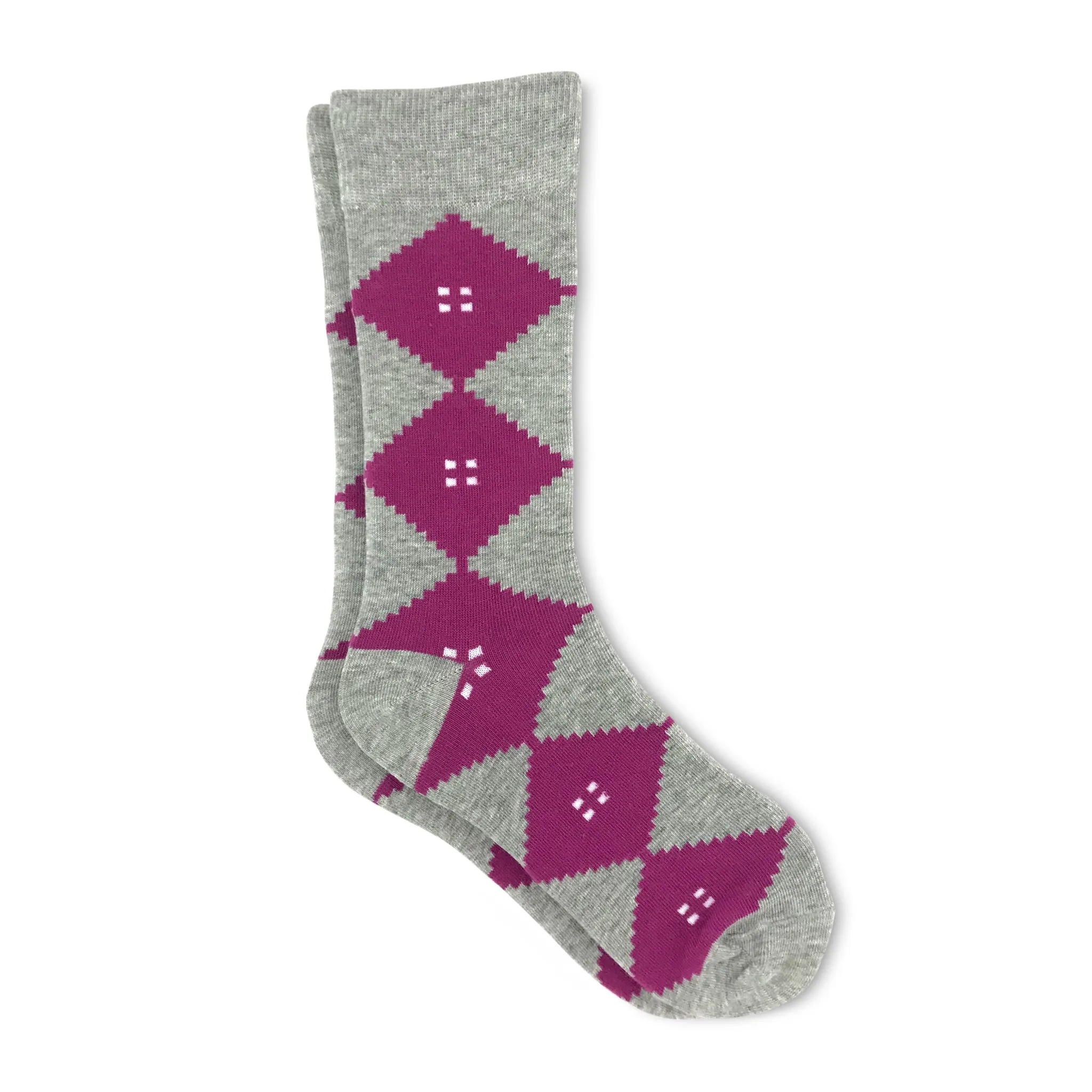 Purple Argyle Socks