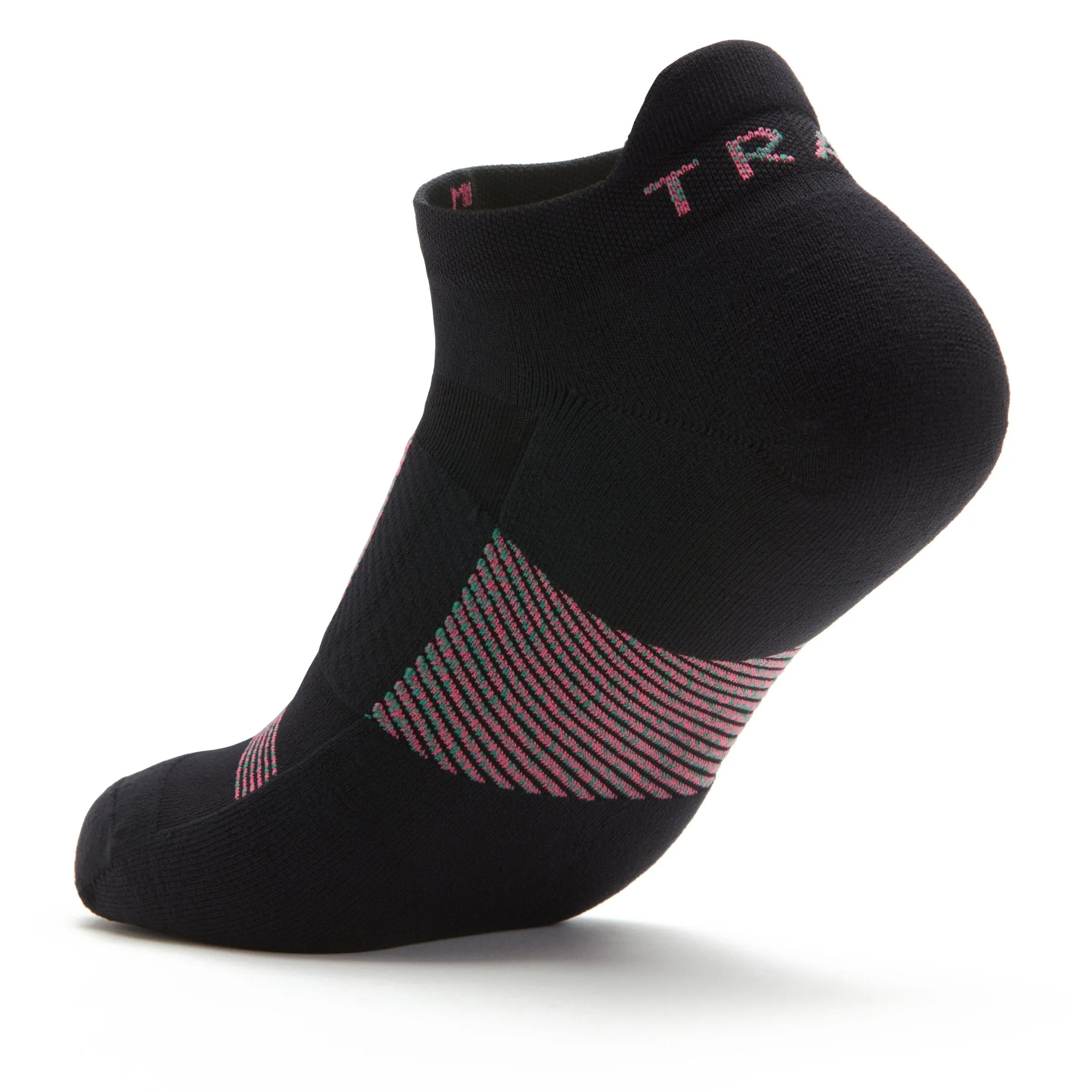 Q-FLOW™ BLACK/ WATERMELON ARCH COMPRESSION SOCKS