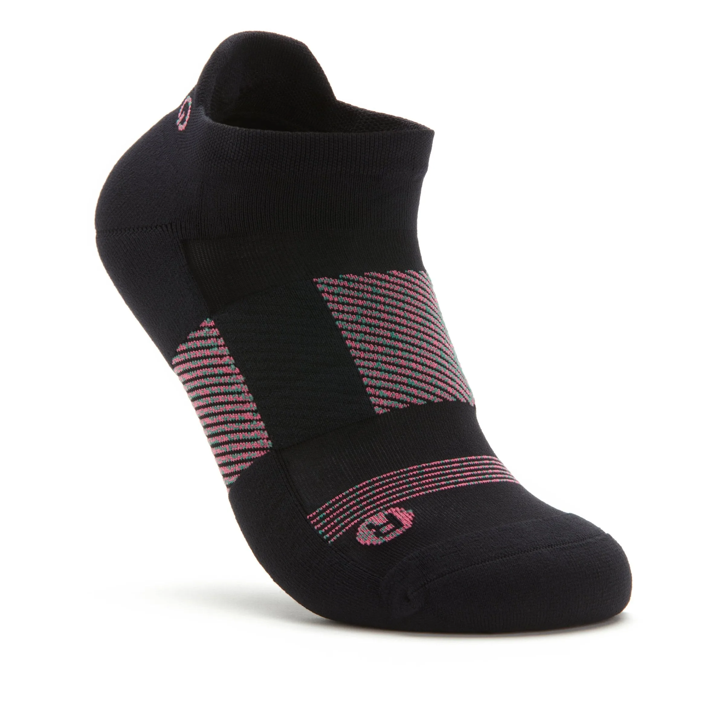 Q-FLOW™ BLACK/ WATERMELON ARCH COMPRESSION SOCKS