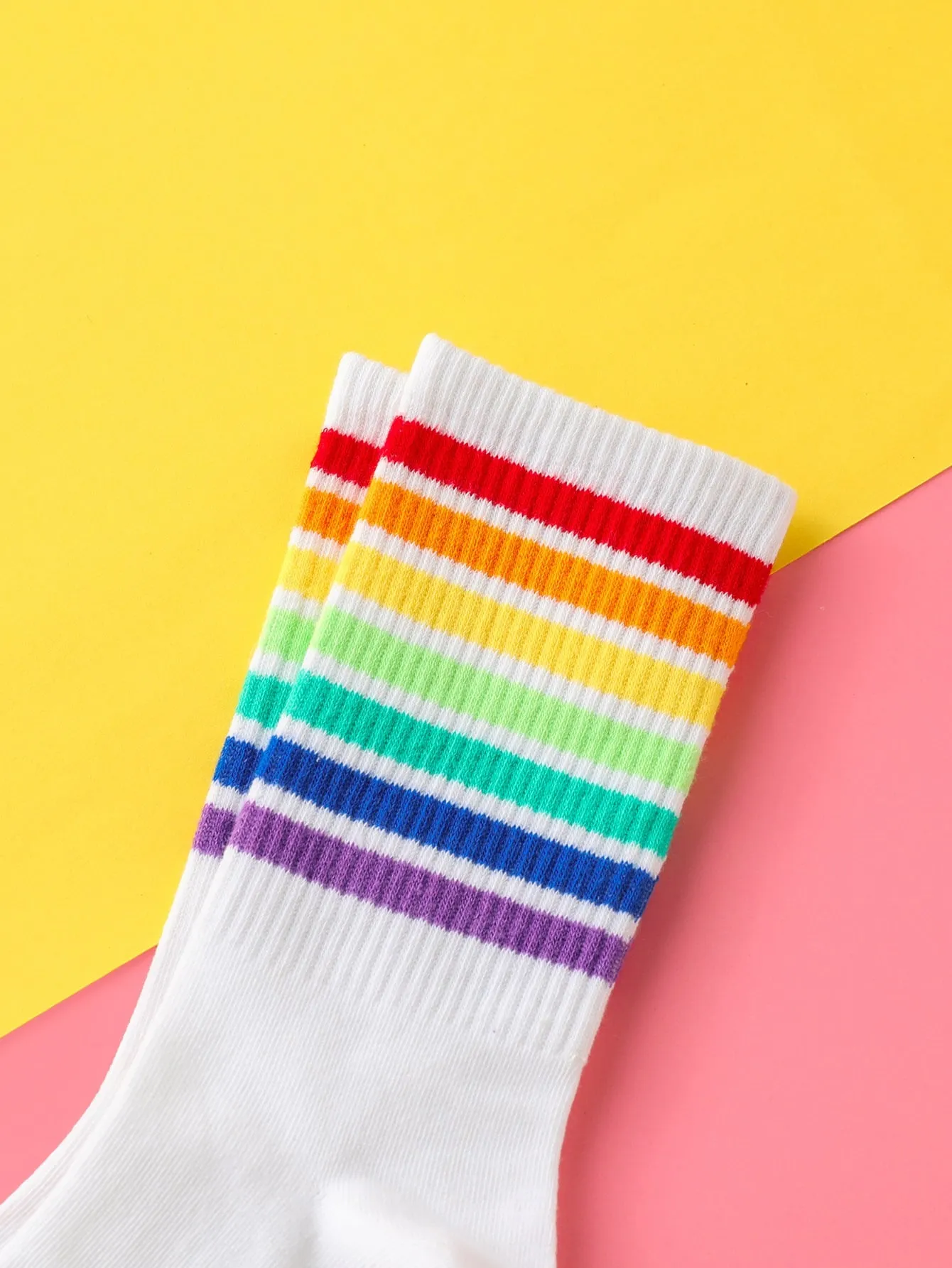 Rainbow Striped Socks for Women Fun Socks Funky Socks Novelty Socks