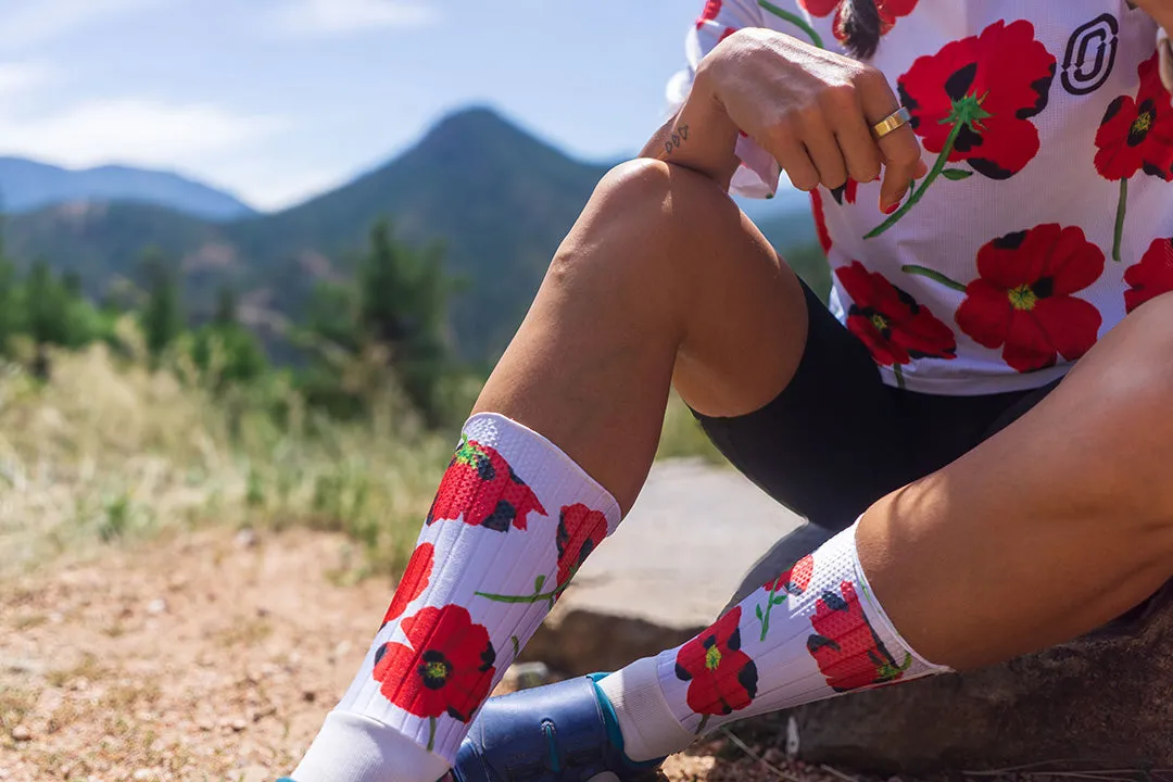 Red Poppies Aero Socks