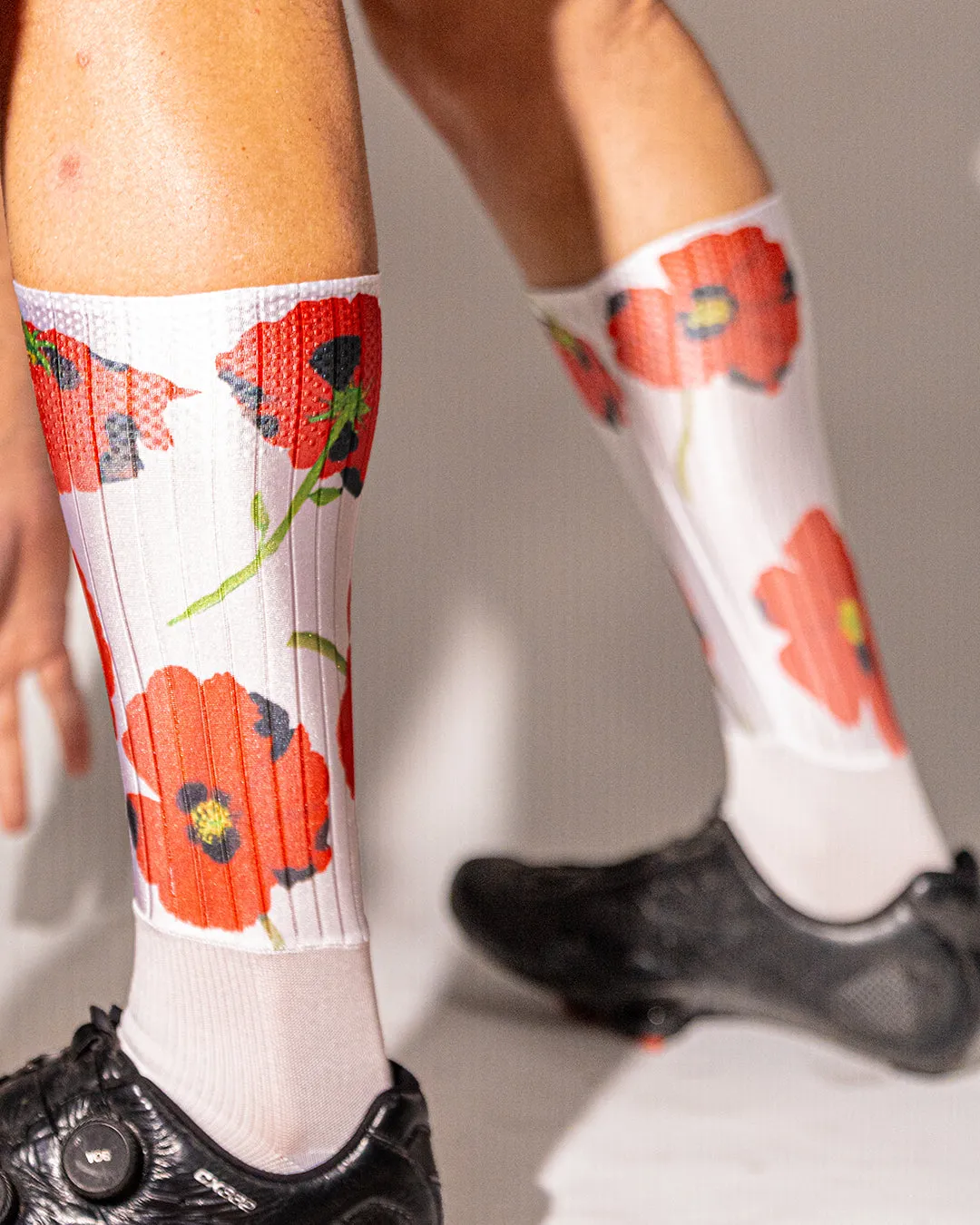 Red Poppies Aero Socks